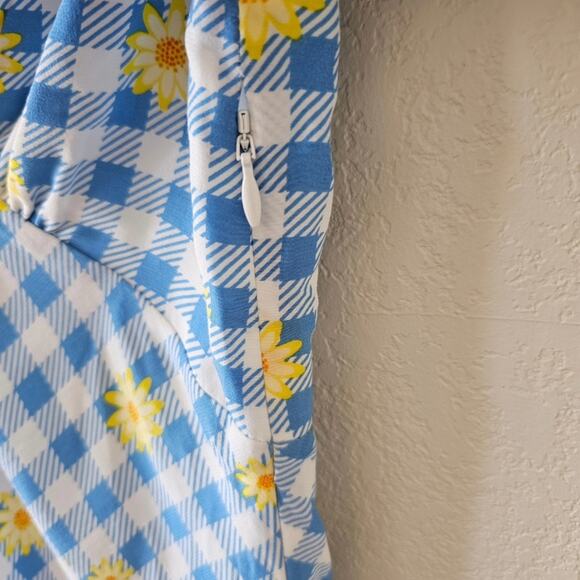 Staud Gingham Daisy Mini Dress - Picture 7 of 8